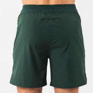 Short de course de fitness pour hommes avec motif solide Short de plage de gymnastique en gros Short de plage avec doublure en maille Short pour hommes de promotion avec impression de lettres - Product Image 3