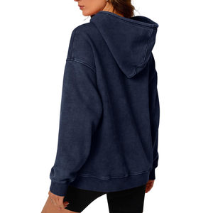 Sudaderas al por mayor para mujer, estilo casual urbano, con hombros caídos, transpirables, ecológicas, de punto para mujer - Product Image 2