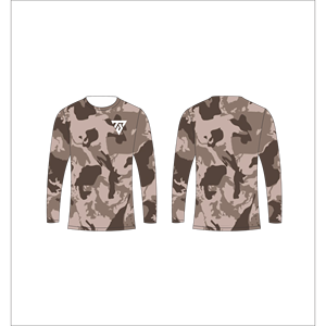Custom sublimated <b>men</b> <b>long</b> sleeve <b>T</b> <b>Shirt</b> with brown and tan desert camouflage pattern Trackstar OEM Private Label TSI-G05-P0776 - Product Image 1
