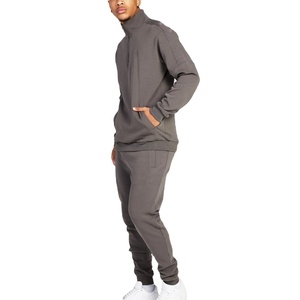 Ensemble de survêtement professionnel zippé pour homme avec un design élégant, tissu de poids moyen pour le sport 2026 - Product Image 4