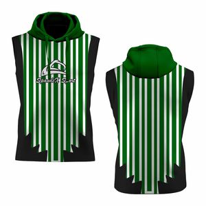 Men's Lightweight Summer <b>Sleeveless</b> <b>Hoodies</b> With Custom Logo Sublimation Digital Printing for Winter - Product Image 6