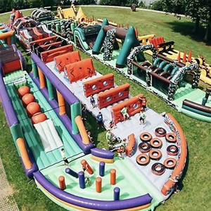 Y & G gorila niños tierra <span class=keywords><strong>de</strong></span> juegos Jungle House adultos y niños parque temático inflable para la venta La carrera <span class=keywords><strong>de</strong></span> obstáculos inflable más grande - Product Image 1