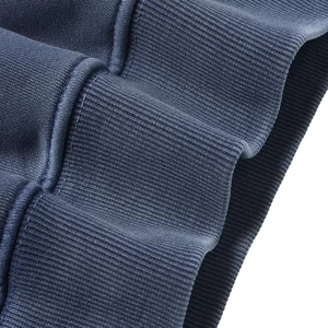 Venta caliente de alta calidad de talla grande sudaderas con capucha para hombre 100% algodón lavado ácido sudaderas con capucha en blanco - Product Image 4