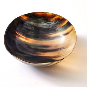 Bol vintage en corne de buffle, article de service classique pour la table à manger, la cuisine, la décoration de la maison, style artisanal traditionnel - Product Image 3