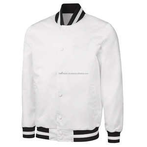 High Quality Satin Rib Knit Bomber <b>Jacket</b> for <b>Men</b> Snap Button Closure Collar & Cuffs-for Team Uniforms Bulk Purchase - Product Image 1