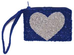 Nouveau design pochette perlée très bonne broderie porte-monnaie or et perles de rocaille blanches utilisent porte-monnaie pour les femmes et les filles - Product Image 6