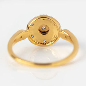 Elegante anillo de bodas de oro rosa con diamantes reales Nuevo diseño Anillos de joyería fina de oro sólido Regalos del día de San Valentín Producto OEM - Product Image 2