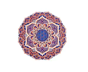 Home Decor Muur Opknoping Bloem Van Het Leven Kunst Houten 3d Laser Gesneden Decoratieve Ronde Multi-Gelaagde Mandala 7 Chakra Kleurrijke Yoga