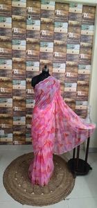 Ropa elegante de Sari de seda indio tradicional intrincado bordado con diseños intrincados - Product Image 2