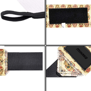 Gelang Logo kustom diskon besar bungkus pergelangan tangan olahraga disesuaikan bernapas untuk angkat berat kebugaran dan Gym menggunakan desain lingkaran - Product Image 6