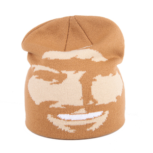 Gorro de Jacquard de punto holgado Unisex de alta calidad, gorro de invierno con logotipo personalizado para hombres, accesorio de viaje elegante - Product Image 4