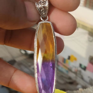 Venta al por mayor de plata esterlina 925 colgante clásico colgantes finos y dijes con sandía sintética turmalina piedra preciosa - Product Image 3