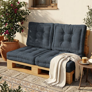 Juego de 4 Cojines para Pallets de Exterior, Resistentes al Agua, para Todas las Estaciones, 120x80 + 120x50 cm, para Sofá de Jardín, 12 cm de Grosor, Lavables a Máquina - Product Image 1