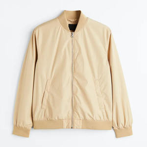 Blouson Bomber Homme Beige Imperméable en Polyester/Coton avec Fermeture Éclair et Poches Avant – Meilleures Ventes 2023 - Product Image 5