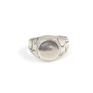 925 Sterling <b>Silver</b> Men's <b>Ring</b> with Small Natural Stone Rhodium Plated <b>Plain</b> <b>Ring</b> for Everyday Wear IGI Certified Fine Jewelry - Product Image 4