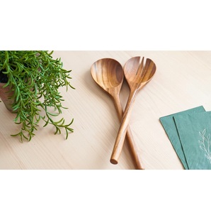 Meilleures ventes d'ustensiles de cuisine en bois de mangue Serveur à salade Cuillère de service et fourchette de service Ensembles de Serveur à salade en bois faits à la main - Product Image 5