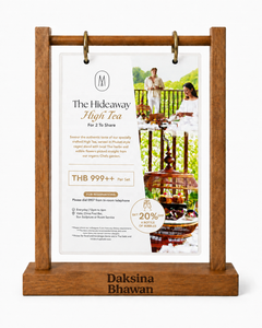 Divris Rustic Wooden Menu Hanger Rectangle Durable Elegant Indoor <b>Table</b> Display for Restaurant and Wedding - Product Image 5