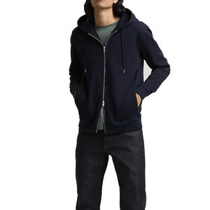 Sudadera con capucha extragrande personalizada para hombre con doble cremallera, estilo streetwear, efecto desgastado por el sol, con cierre de cremallera, para hombre - Product Image 4