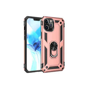 Coque de téléphone en silicone de luxe Netzy série Vega pour iPhone 12 Pro Or rose, protection antichoc avec matériau PC souple - Product Image 1