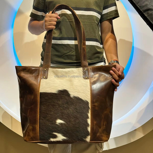 กระเป๋าสะพายไหล่หนังวัวแท้สำหรับผู้หญิงกระเป๋าถือความจุขนาดใหญ่ทำด้วยมือแฟชั่น - Product Image 3