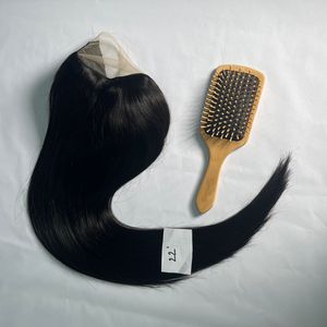 22 pouces U partie perruque cheveux raides 5x5 fermeture perruque brut cheveux vietnamiens cuticule cheveux alignés longueur personnalisée - Product Image 6