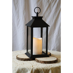 Farol Colgante Decorativo de Metal Elegance Square, Acabado en Oro Rosa y Cobre, Decoración para Interiores y Exteriores, Hogar, Bodas, Farol de Mesa - Product Image 3