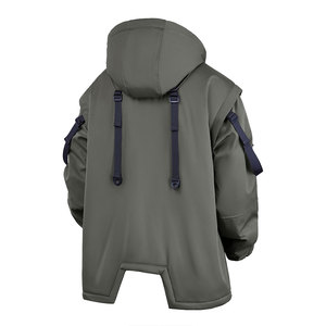 Hommes à la mode Techwear veste mode tactique coupe-vent Streetwear manteau pour automne hiver en gros hommes Techwear veste - Product Image 4