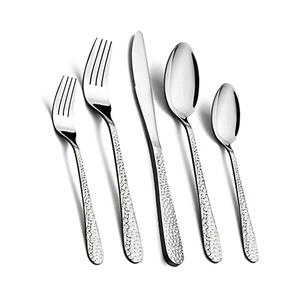 Couverts à manche blanc au design moderne et unique Couverts de luxe or de qualité supérieure Ensemble couteau cuillère fourchette pour mariage et dîner - Product Image 6