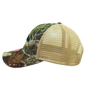 OEM ODM Casquette de baseball structurée de haute qualité à 6 panneaux avec logo brodé personnalisé Casquette de camouflage Casquette de camionneur unisexe en maille de chasse de haute qualité - Product Image 3