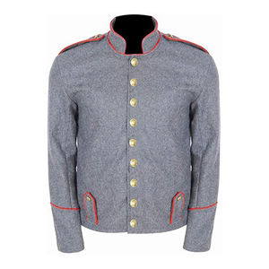 Chaqueta de Reproducción Civilista Confederada, Uniforme de Infantería del Sur, Abrigo de Lana Gris - Product Image 1