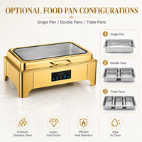 Chauffe-Plat Électrique Professionnel en Acier Inoxydable 9L avec Contrôle Intelligent de la Température pour Buffets, Restaurants et Hôtels