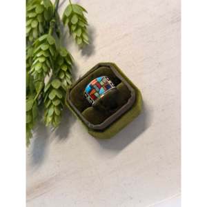 Anillo Artesanal Navajo, Coleccionable, con Incrustaciones de Piedras Variadas y Plata de Ley, Talla 10.25 - Product Image 3