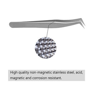 Pinzas de pestañas profesionales de alta calidad con pinzas de aislamiento curvas finas de acero inoxidable pinzas para mantener mariposas y hormigas - Product Image 6