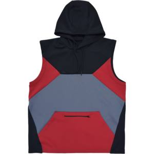 <b>Men's</b> Workout Hooded Tank Tops <b>Sleeveless</b> Gym <b>Hoodies</b> Bodybuilding Muscle Shirts <b>Men's</b> <b>hoodies</b> with contrast panel zipper pocket - Product Image 4