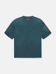 T-shirts respirants pour hommes 100% coton avec sérigraphie lavée à l'acide délavée au soleil Crop Drop Shoulder DTG T-shirts imprimés - Product Image 4