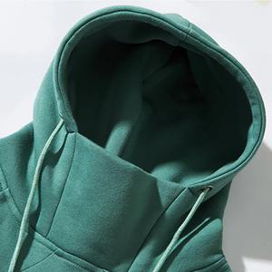 เสื้อฮู้ดคอเต่ามีฮู้ดสไตล์ฮิปฮอปชายทรงปกติแขนแร็กแลนสีพื้น3D มีกระเป๋าปักลายเทคโนโลยีขนแกะฤดูหนาว - Product Image 5