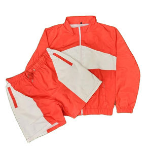 2025 personnalisé hommes coupe-vent survêtement ensemble solide été haute qualité respirant Nylon court et décontracté coupe séchage rapide grande taille - Product Image 1