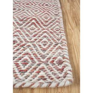 พรมทอแบบเรียบลายเรขาคณิต Abrash Adwv-13047 ทำจากขนสัตว์และใยวิสโคส สีแดงและสีส้ม สำหรับใช้ในบ้าน - Product Image 4