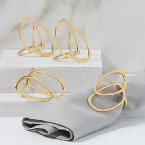 Anneaux de serviette en métal au design intemporel avec finition premium pour décor d'événement classique repas de vacances et élégance rustique - Product Image 5