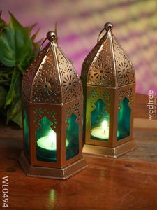 <b>Established</b> Customized Painting Gold Metal and Glass Stand Candle Holder for Christmas Gift Home Decoration - Product Image 2