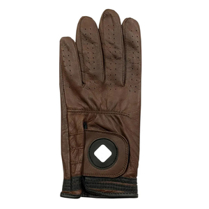 Professional Manufacture of Cheap High Quality Custom Men's Black Sheepskin Leather Golf Gloves - Product Image 3