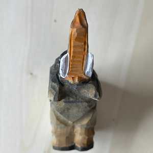 Elefante intagliato a mano scultura in legno ottone alluminio per ufficio soggiorno decorazione bella pianta di legno statue figurine - Product Image 3