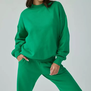 Sudadera con Capucha de Diseño Personalizado de Alta Calidad para Mujer, Conjunto de 2 Piezas, Estilo Holgado, Moda de Invierno, 100% Algodón, Grueso y Transpirable - Product Image 5