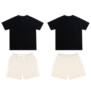 Conjunto de pantalones cortos de talla grande para hombre, camiseta de verano, traje deportivo informal para hombre, pantalones cortos de manga corta, dos piezas para hombre - Product Image 4