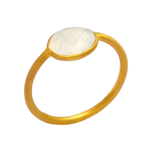 Hermoso arcoíris piedra lunar piedra preciosa 925 anillo de plata esterlina joyería chapado en oro anillo de moda para boda, aniversario. - Product Image 5