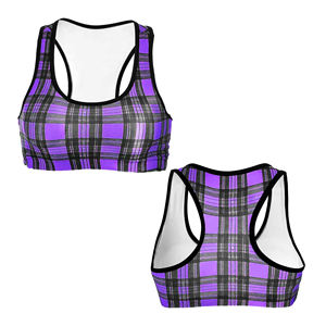 Soutien-gorge de sport sublimé élégant pour femmes grandes tailles, confortable, soutien moyen pour la remise en forme, la course à pied et les séances de sport à la salle de sport, vêtements de yoga actifs. - Product Image 3