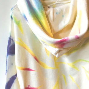 Solid Vanilla <b>Rainbow</b> Winter Sweatshirt <b>Hoodie</b> for Men 100% Cotton No Drawstrings - Product Image 3