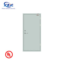 Porte coupe-feu en acier homologuée UL, 1/2/3H, à battant unique, revêtement poudré, prix usine Chine XZIC, pour projets en Amérique du Nord