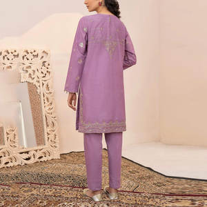 Ensemble de robes 3 pièces décontractées pour femmes Broderie de haute qualité Imprimé numérique Shalwar Kameez Nouvelles collections Eid d'été à vendre - Product Image 2