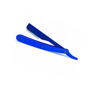 Navaja de Afeitar Profesional, Azul Mate, Deslizante, Recta, para Barberos, con Logotipo Personalizado Gratuito, Suministros de Barbería - Product Image 1